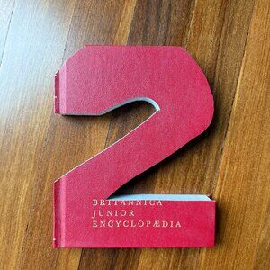 Vintage Book Monogram Number - 2 (Two)